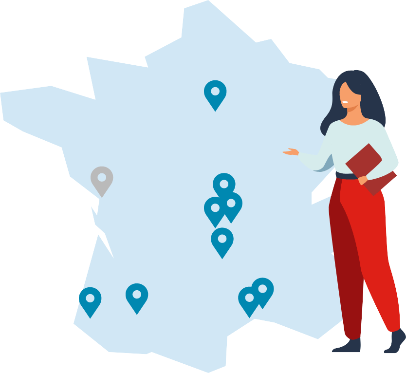 Carte des stations mises en place par Koboo